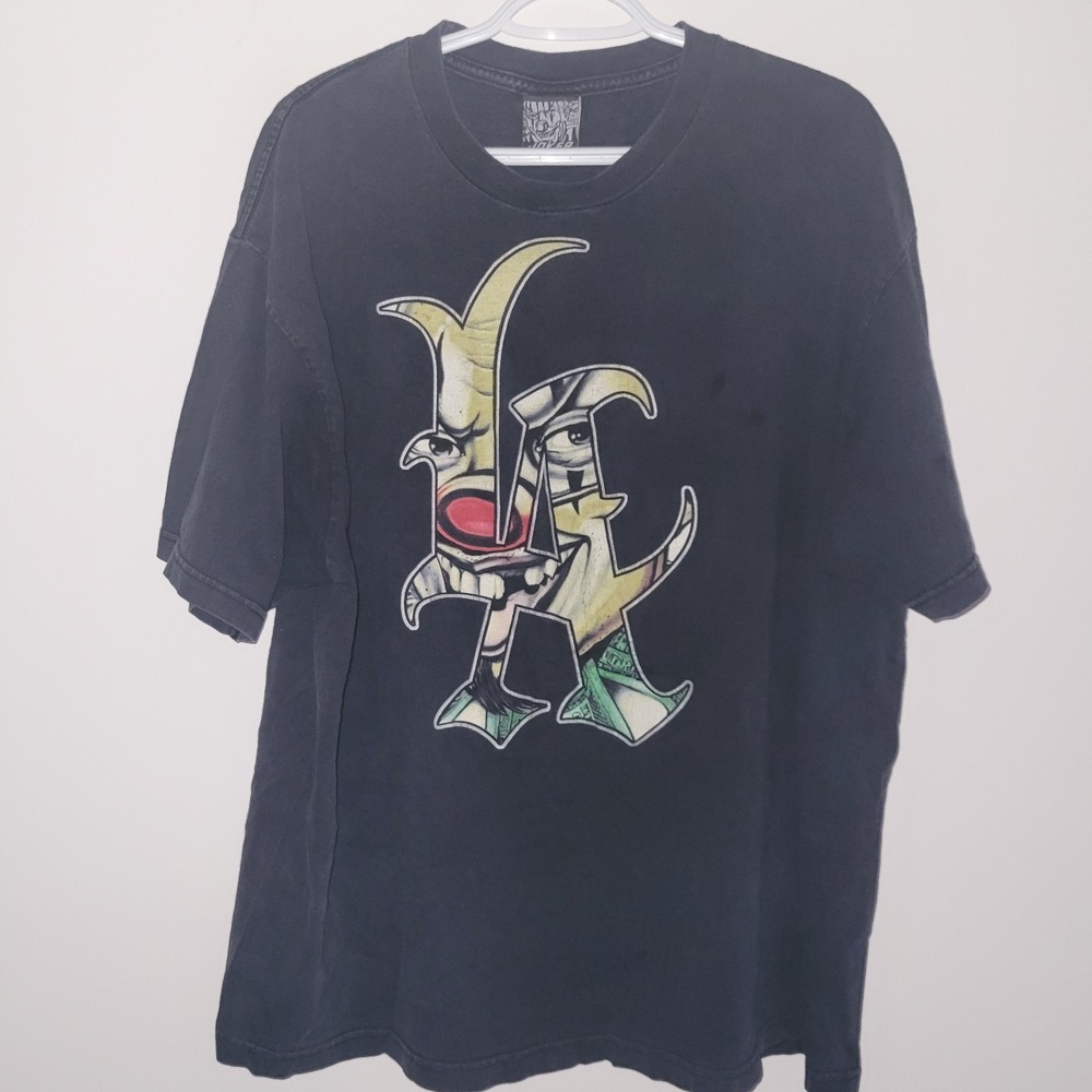 Vintage Y2K LA Joker‎ T-Shirt Men's Size 2XL Made In USA Black